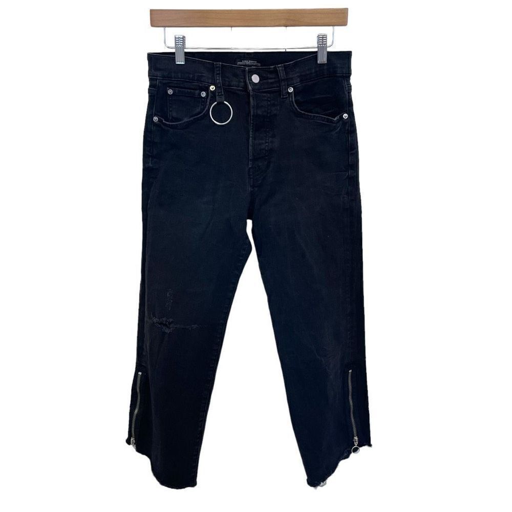 Zara Women Raw Hem Crop Jeans
